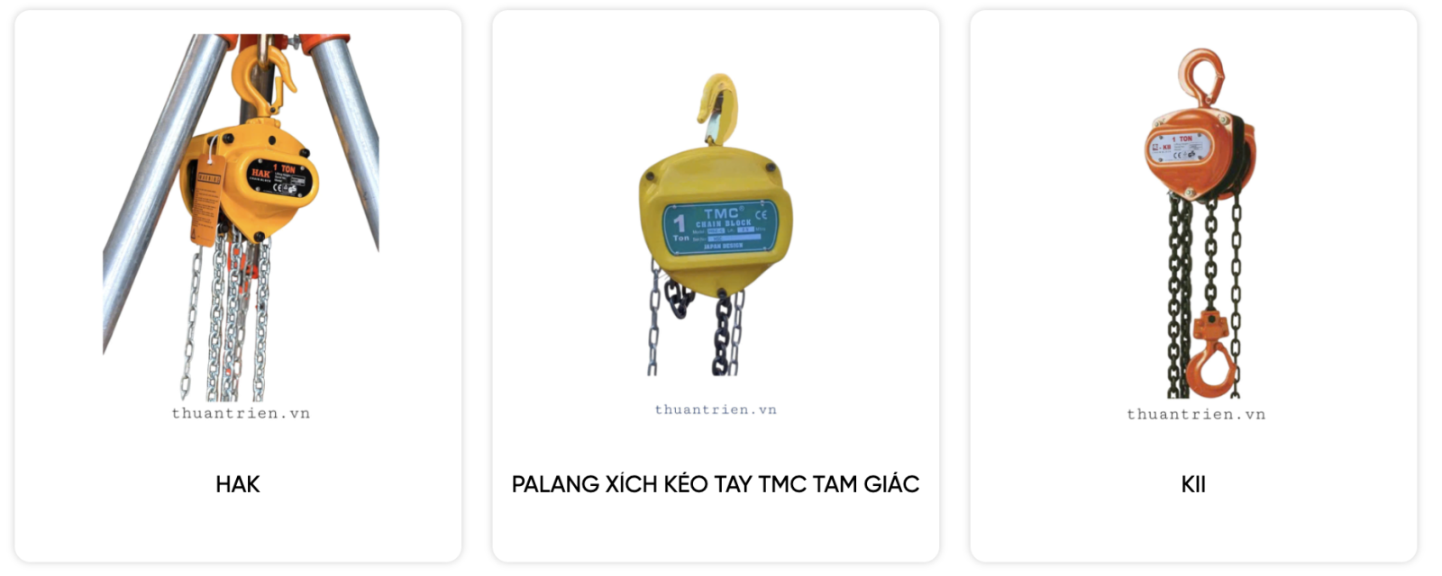 palang xích kéo tay